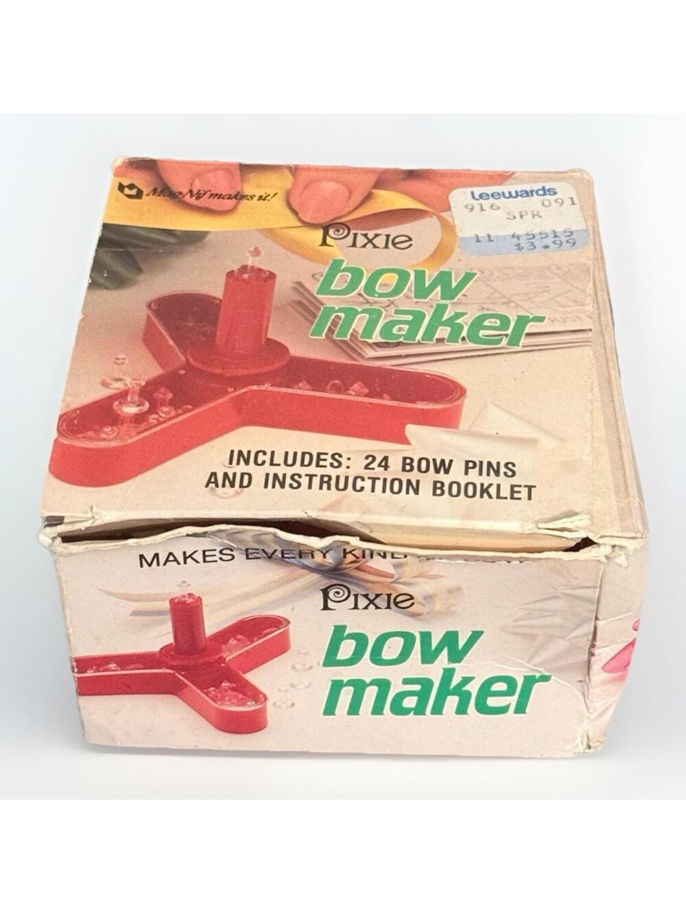 Vintage 1985 Pixie Bow Maker 28 Pins Instruction Book Model 2702